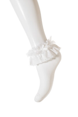 Белые носки с оборкой
