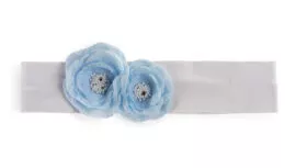 повязка с голубыми цветами для девочки