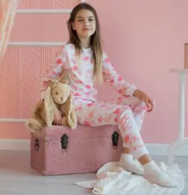 пижама с манжетами для девочки